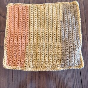 Handmade Crochet Tricolor Potholder NWOT
